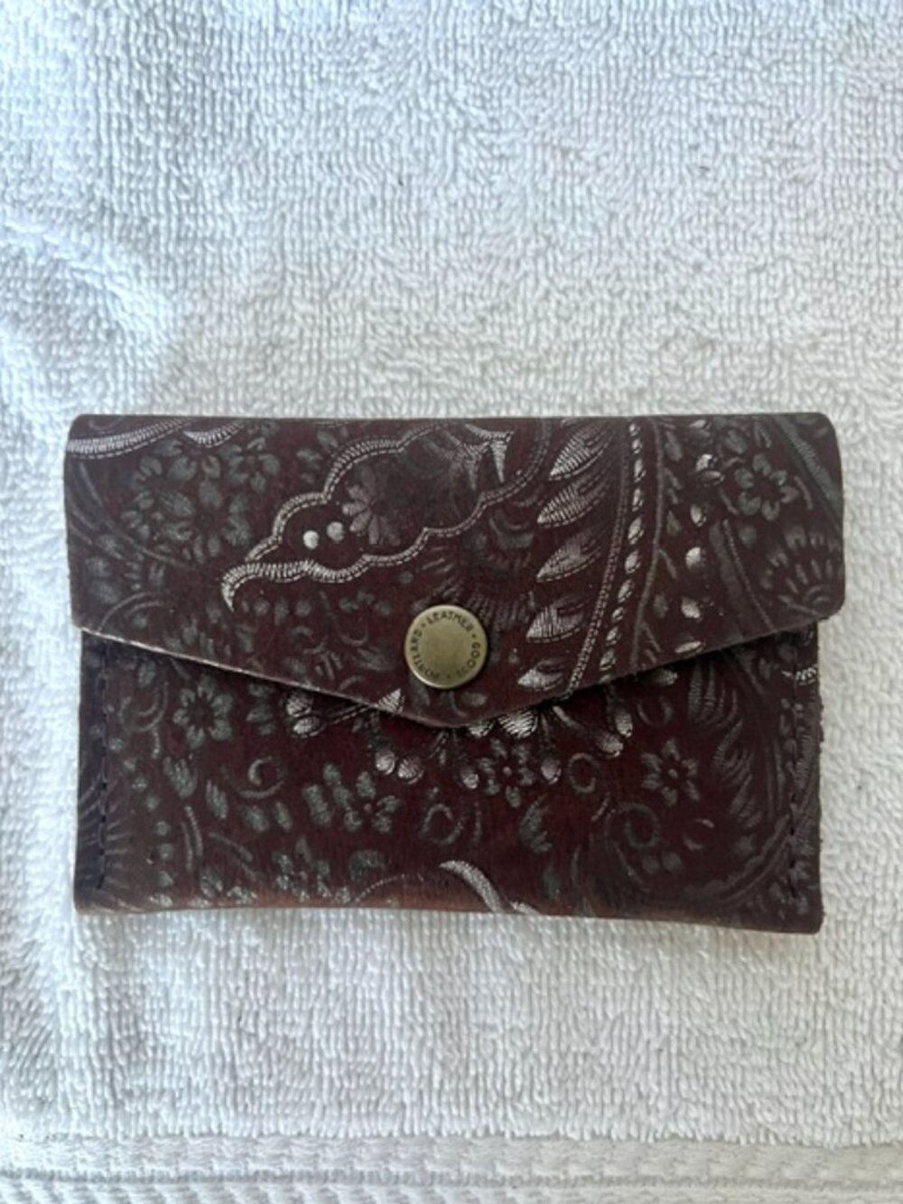 BNNU Portland Leather Mini Envelope Wallet Limited Edition in Sepia